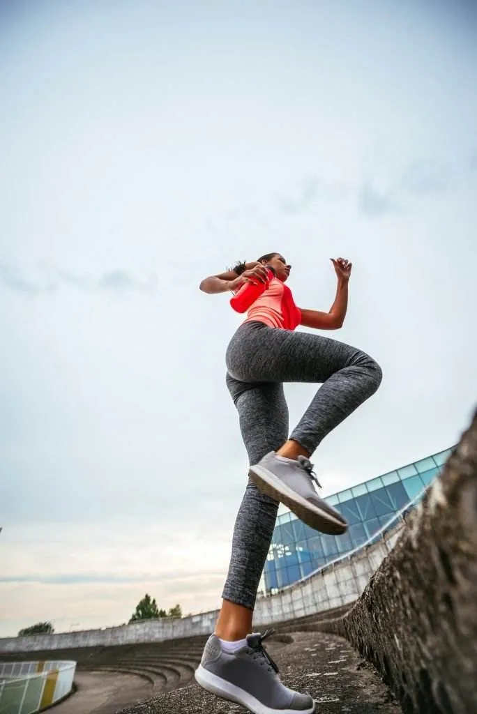 Woman running outdoors